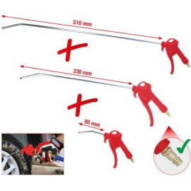 KS TOOLS Pneumatischer Blaspistolensatz, 3-teilig, 95-510 mm 515.1921