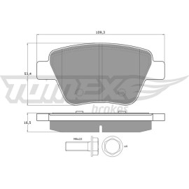 TOMEX brakes Bremsbelagsatz, Scheibenbremse TX 16-59