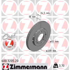 Zimmermann Bremsscheibe 600.3205.20 Zimmermann Bremsscheibe 600.3205.20