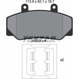 Textar Bremsbelagsatz 2123302 Textar Bremsbelagsatz 2123302