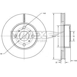TOMEX brakes Bremsscheibe TX 71-32