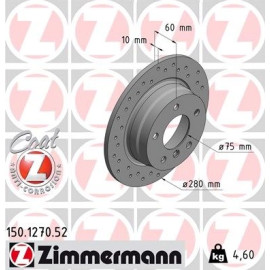 11 482 014 Sport Bremsscheibe HA Sport 150.1270.52 11 482 014 Sport Bremsscheibe HA Sport 150.1270.52