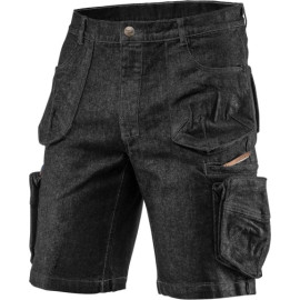 Kurze Denim-Arbeitsshorts, Schwarz, Größe Xl 81-273-XL