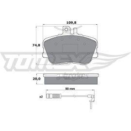 TOMEX brakes Bremsbelagsatz, Scheibenbremse TX 11-461