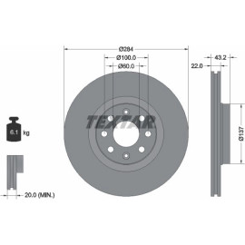 Bremsscheibe Opel P. Opel Corsa D 1.3Cdti/Grand 92145803