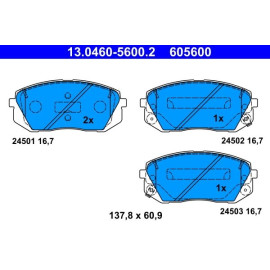 Bremsbelagsatz Hyundai P. I40/Ix35/Tucson 1.6-2.0 Gdi 10 13.0460-5600.2
