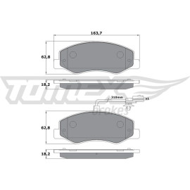 TOMEX brakes Bremsbelagsatz, Scheibenbremse TX 16-49