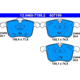 Bremsbelagsatz Opel P. Vectra C 2.8-3.2 V6/Saab 9-3 05-15 Scheibe 315Mm 13.0460-7199.2