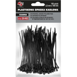 MOJE AUTO AMT20-H02 Kabelbinder 2,5 x 100 (1 Pack 100 Stück) Schwarz