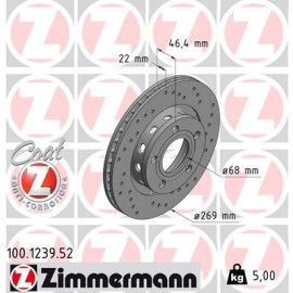 12 482 026 Sport Bremsscheibe HA Sport O 100.1239.52 12 482 026 Sport Bremsscheibe HA Sport O 100.1239.52