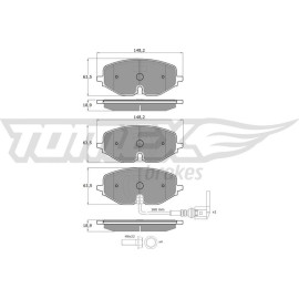 TOMEX brakes Bremsbelagsatz, Scheibenbremse TX 60-09