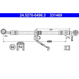 ATE Bremsschlauch 24.5270-0496.3