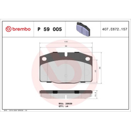 BREMBO Bremsklötze VA P 59 005