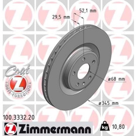 ZIMMERMANN Bremsscheibe 100.3332.20