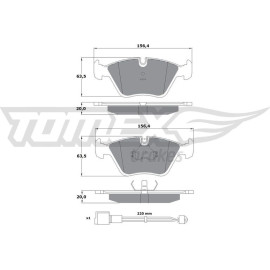 TOMEX brakes Bremsbelagsatz, Scheibenbremse TX 10-691