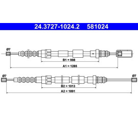 ATE Handbremsseil 24.3727-1024.2