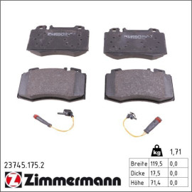 ZIMMERMANN Bremsbeläge 23745.175.2