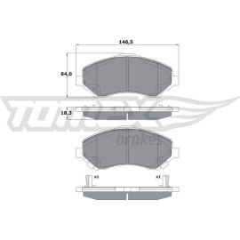 TOMEX brakes Bremsbelagsatz, Scheibenbremse TX 17-67