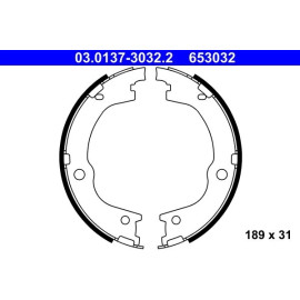 ATE Bremsbackensatz Feststellbremse 03.0137-3032.2 ATE Bremsbackensatz Feststellbremse 03.0137-3032.2