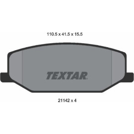 Textar Bremsbelagsatz 2114202 Textar Bremsbelagsatz 2114202