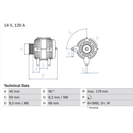 Lichtmaschine 0 986 040 360