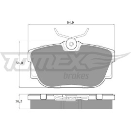 TOMEX brakes Bremsbelagsatz, Scheibenbremse TX 13-90