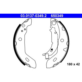 Bremsbackensatz 03.0137-0349.2