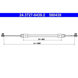 ATE Handbremsseil 24.3727-0439.2 ATE Handbremsseil 24.3727-0439.2