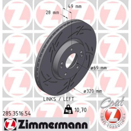 ZIMMERMANN Bremsscheibe 285.3516.54 ZIMMERMANN Bremsscheibe 285.3516.54