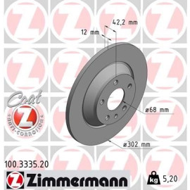 Zimmermann Bremsscheibe 100.3335.20