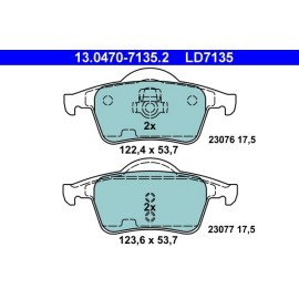 ATE Bremsbelagsatz 13.0470-7135.2 ATE Bremsbelagsatz 13.0470-7135.2