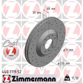 71 481 025 Sport Bremsscheibe VA Sport 440.3119.52 71 481 025 Sport Bremsscheibe VA Sport 440.3119.52