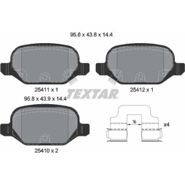 Bremsbelagsatz Fiat T. Panda 0.9/1.3 D 4X4 12 2541101