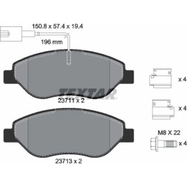 Bremsbelagsatz Fiat P. Bravo/Mito 10- 2 Sensoren 2371104