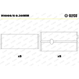 GLYCO Kurbelwellenlager H1066/5 0.30mm