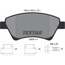 Textar Bremsbelagsatz 2393001 Textar Bremsbelagsatz 2393001