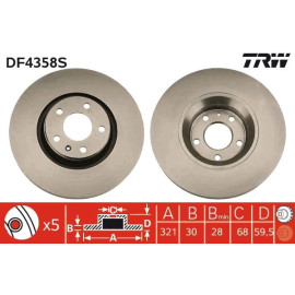 Bremsscheibe Audi S. A6/A8 2.0-6.0 Quattro 04-11 DF4358S Bremsscheibe Audi S. A6/A8 2.0-6.0 Quattro 04-11 DF4358S
