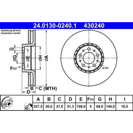 Bremsscheibe Volvo P. Xc90 2.5-4.4 02-14 24.0130-0240.1 Bremsscheibe Volvo P. Xc90 2.5-4.4 02-14 24.0130-0240.1