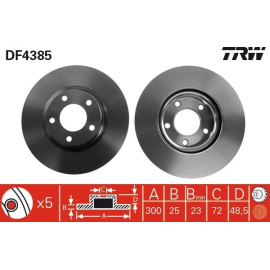 TRW Bremsscheibe Mazda S. 3 DF4385 TRW Bremsscheibe Mazda S. 3 DF4385