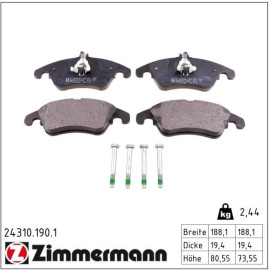 ZIMMERMANN Bremsbeläge 24310.190.1