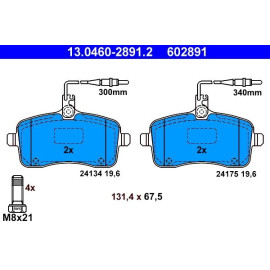 Bremsbelagsatz Peugeot P. 407 1.6-2.0 Hdi 04 13.0460-2891.2