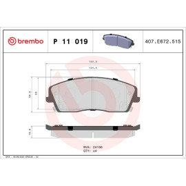 BREMBO Bremsklötze VA P 11 019