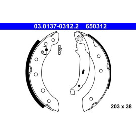 Bremsbackensatz 03.0137-0312.2