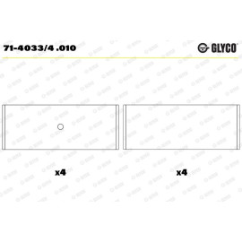 GLYCO Pleuellager 71-4033/4 .010