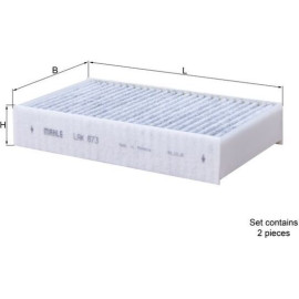 MAHLE Filter, Innenraumluft LAK 873/S
