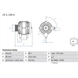 Lichtmaschine 0 986 082 240