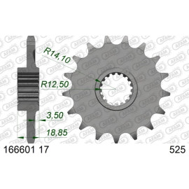 AFAM Ritzel 17 Zähne 166601-17