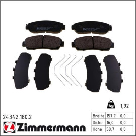 ZIMMERMANN Bremsbeläge 24342.180.2