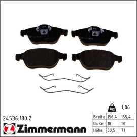 ZIMMERMANN Bremsbeläge 24536.180.2