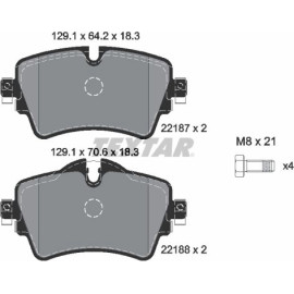 Bremsbelagsatz Bmw S. 2 1.5-2.0 D 14 2218701